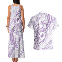 Hawaii Plumeria Lokelani Pikake Lei Couples Matching Tank Maxi Dress and Hawaiian Shirt Poni Polynesian Tattoo LT9 - Polynesian Pride