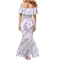Hawaii Plumeria Lokelani Pikake Lei Family Matching Mermaid Dress and Hawaiian Shirt Poni Polynesian Tattoo LT9 - Polynesian Pride