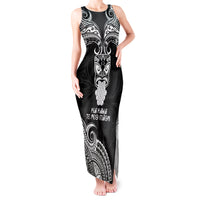 New Zealand Te Reo Maori Tank Maxi Dress Kia Kaha Maori Language Week Black Style LT9 Women Black - Polynesian Pride