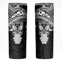 Personalised New Zealand Te Reo Maori Skinny Tumbler Kia Kaha Maori Language Week Black Style LT9 Black - Polynesian Pride