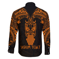 Personalised New Zealand Te Reo Maori Family Matching Short Sleeve Bodycon Dress and Hawaiian Shirt Kia Kaha Maori Language Week Gold Style LT9 - Polynesian Pride