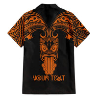Personalised New Zealand Te Reo Maori Hawaiian Shirt Kia Kaha Maori Language Week Gold Style LT9 - Polynesian Pride
