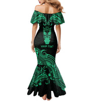 Personalised New Zealand Te Reo Maori Mermaid Dress Kia Kaha Maori Language Week Green Style LT9 - Polynesian Pride