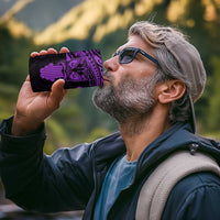 Personalised New Zealand Te Reo Maori 4 in 1 Can Cooler Tumbler Kia Kaha Maori Language Week Purple Style LT9 - Polynesian Pride