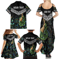 Personalised Maori Manaia Family Matching Summer Maxi Dress and Hawaiian Shirt New Zealand Tribal Hei Matau Papua Shell LT9 - Polynesian Pride