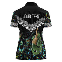 Personalised Maori Manaia Women Polo Shirt New Zealand Tribal Hei Matau Papua Shell LT9 - Polynesian Pride