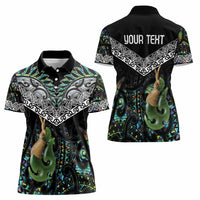 Personalised Maori Manaia Women Polo Shirt New Zealand Tribal Hei Matau Papua Shell LT9 - Polynesian Pride