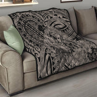 Beauty and The Warrior Polynesian Valentine Quilt Hibiscus FLowers Brown Style LT9 - Polynesian Pride