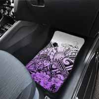 Beauty and The Warrior Polynesian Valentine Car Mats Hibiscus FLowers Purple Style LT9 - Polynesian Pride