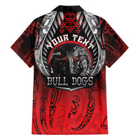Aotearoa Bulldog Personalised Family Matching Puletasi and Hawaiian Shirt Maori Kowhaiwhai Motif LT9 - Polynesian Pride