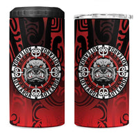 Aotearoa Bulldog 4 in 1 Can Cooler Tumbler New Zealand Kowhaiwhai Tribal LT9 One Size: 16 oz Red - Polynesian Pride