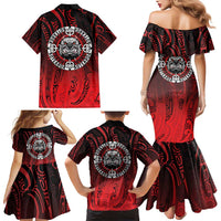 Aotearoa Bulldog Family Matching Mermaid Dress and Hawaiian Shirt New Zealand Kowhaiwhai Tribal LT9 - Polynesian Pride
