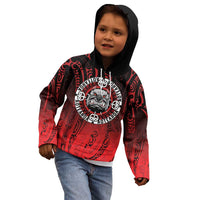 Aotearoa Bulldog Kid Hoodie New Zealand Kowhaiwhai Tribal LT9 - Polynesian Pride