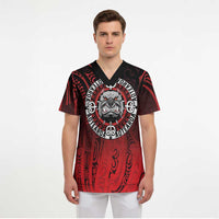 Aotearoa Bulldog Scrub Top New Zealand Kowhaiwhai Tribal - Polynesian Pride