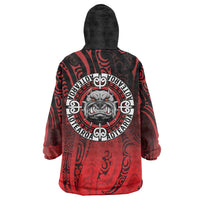 Aotearoa Bulldog Wearable Blanket Hoodie New Zealand Kowhaiwhai Tribal LT9 - Polynesian Pride