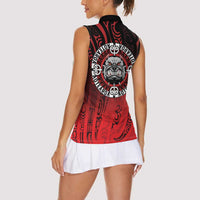 Aotearoa Bulldog Women Sleeveless Polo Shirt New Zealand Kowhaiwhai Tribal LT9 - Polynesian Pride