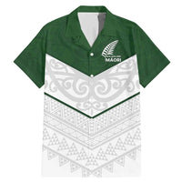 Custom New Zealand Maori Niho Taniwha Family Matching Mermaid Dress and Hawaiian Shirt LT9 Dad's Shirt - Short Sleeve Green - Polynesian Pride