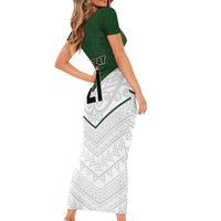 Custom New Zealand Maori Niho Taniwha Family Matching Short Sleeve Bodycon Dress and Hawaiian Shirt LT9 - Polynesian Pride