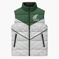 Custom New Zealand Maori Niho Taniwha Sleeveless Puffer Jacket - Polynesian Pride