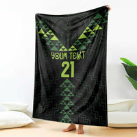 Custom New Zealand Maori Koru Koiri Motif Blanket