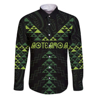 Custom New Zealand Maori Koru Koiri Motif Family Matching Off The Shoulder Long Sleeve Dress and Hawaiian Shirt