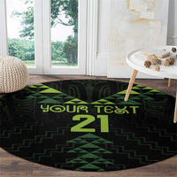 Custom New Zealand Maori Koru Koiri Motif Round Carpet