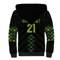 Custom New Zealand Maori Koru Koiri Motif Sherpa Hoodie