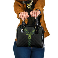 Custom New Zealand Maori Koru Koiri Motif Shoulder Handbag