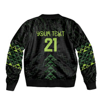 Custom New Zealand Maori Koru Koiri Motif Sleeve Zip Bomber Jacket LT9 - Polynesian Pride