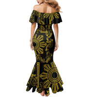 Filipino Sun Tribal Tattoo Mermaid Dress Philippines Inspired Barong Simple Gold LT9 - Polynesian Pride