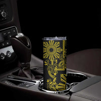 Filipino Sun Tribal Tattoo Skinny Tumbler Philippines Inspired Barong Simple Gold LT9 - Polynesian Pride