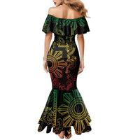 Filipino Sun Tribal Tattoo Mermaid Dress Philippines Inspired Barong Reggae Art LT9 - Polynesian Pride