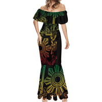 Filipino Sun Tribal Tattoo Mermaid Dress Philippines Inspired Barong Reggae Art LT9 - Polynesian Pride