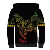 Filipino Sun Tribal Tattoo Sherpa Hoodie Philippines Inspired Barong Reggae Art LT9 - Polynesian Pride