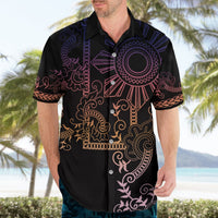 Filipino Sun Tribal Tattoo Hawaiian Shirt Philippines Inspired Barong Pink Art