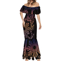 Filipino Sun Tribal Tattoo Mermaid Dress Philippines Inspired Barong Pink Art LT9 - Polynesian Pride