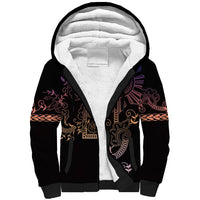 Filipino Sun Tribal Tattoo Sherpa Hoodie Philippines Inspired Barong Pink Art LT9 Unisex Pink - Polynesian Pride