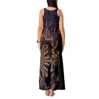 Filipino Sun Tribal Tattoo Tank Maxi Dress Philippines Inspired Barong Pink Art LT9 - Polynesian Pride