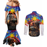 Philippines Lion and Eagle 1898 Couples Matching Mermaid Dress and Long Sleeve Button Shirt Pilipinas Maligayang Araw ng Kalayaan LT9 - Polynesian Pride