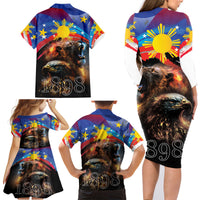 Philippines Lion and Eagle 1898 Family Matching Long Sleeve Bodycon Dress and Hawaiian Shirt Pilipinas Maligayang Araw ng Kalayaan LT9 - Polynesian Pride