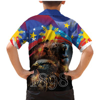 Philippines Lion and Eagle 1898 Family Matching Mermaid Dress and Hawaiian Shirt Pilipinas Maligayang Araw ng Kalayaan LT9 - Polynesian Pride