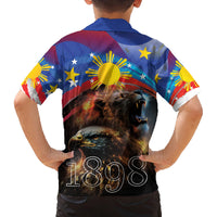 Philippines Lion and Eagle 1898 Family Matching Off Shoulder Maxi Dress and Hawaiian Shirt Pilipinas Maligayang Araw ng Kalayaan LT9 - Polynesian Pride