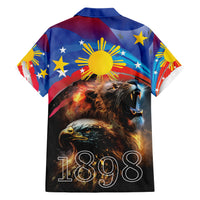 Philippines Lion and Eagle 1898 Family Matching Short Sleeve Bodycon Dress and Hawaiian Shirt Pilipinas Maligayang Araw ng Kalayaan LT9 - Polynesian Pride
