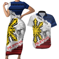 Philippines 126th Independence Day Couples Matching Short Sleeve Bodycon Dress and Hawaiian Shirt Pilipinas Hunyo 12 Maligayang Araw ng Kalayaan LT9 White - Polynesian Pride