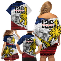 Philippines 126th Independence Day Family Matching Off Shoulder Short Dress and Hawaiian Shirt Pilipinas Hunyo 12 Maligayang Araw ng Kalayaan LT9 - Polynesian Pride