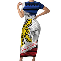 Philippines 126th Independence Day Family Matching Short Sleeve Bodycon Dress and Hawaiian Shirt Pilipinas Hunyo 12 Maligayang Araw ng Kalayaan LT9 Mom's Dress White - Polynesian Pride