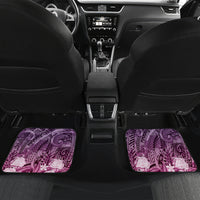 Pacific Beauty Girl Car Mats Pink Polyneisan Tribal Vintage Motif