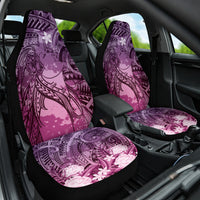 Pacific Beauty Girl Car Seat Cover Pink Polyneisan Tribal Vintage Motif