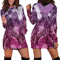Pacific Beauty Girl Hoodie Dress Pink Polyneisan Tribal Vintage Motif LT9 - Polynesian Pride