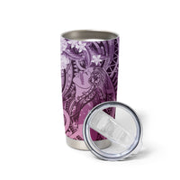 Pacific Beauty Girl Tumbler Cup Pink Polyneisan Tribal Vintage Motif